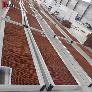 Evaporative Cooling Pad Cellulose Honeycomb Water Pad Wall Mounted For Poultry House Farm Ventilation Cooling System