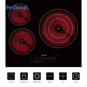 5700W Triple Anneau CE CB UKCA RoSH 3 Brûleurs Plaque de Cuisson Intégrée 30cm Grande Zone <span class=keywords><strong>Paella</strong></span> Cuisinière Électrique Table de Cuisson en Céramique Cuisinière Infrarouge - Product Image 4