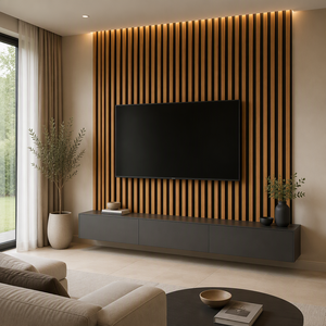 Pannello Murale in PVC con Motivo Marmorizzato, Pannello Decorativo a Griglia, Pannello di Sfondo per Soggiorno e Interni di Hotel - Product Image 6