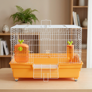 Acepet Rabbit Cage Model 743-C with Wheels <b>Plastic</b> Tray Wire & <b>Plastic</b> Construction Quadrate Shape - Product Image 3
