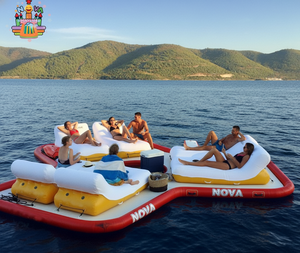NOVA Canapé de piscine gonflable, plateforme flottante, quai flottant gonflable en PVC, été pour les fêtes aquatiques - Product Image 5