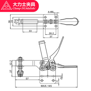 Pince horizontale Hercules en acier inoxydable 304, pince rapide pour fixation de soudage - Product Image 1