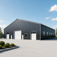 Bâtiment préfabriqué en acier galvanisé à poutres en H, atelier, garage, entrepôt avec panneaux en laine de roche pour les acheteurs industriels d'Amérique du Sud