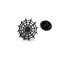Épinglette personnalisée en émail motif araignée, badge métallique personnalisé pour Halloween, idéal pour événements effrayants, cadeau promotionnel, souvenir de costume