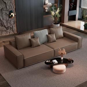 أريكة جلدية مريحة بتصميم عصري وجودة عالية وسعر منخفض لغرفة المعيشة - Product Image 3