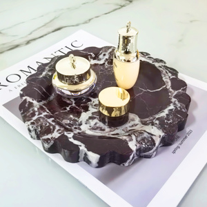 Vintage Natural Marble Tray Handmade Modern Storage Dish for Wedding Counter Vanity Dresser Nightstand Desk <strong>Small</strong> <strong>Ornaments</strong> - Product Image 1