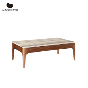 Set Tavolo da Pranzo Moderno Quadrato <span class=keywords><strong>Naturale</strong></span> e Semplice con Gambe in <span class=keywords><strong>Legno</strong></span>, Tavolino da Caffè, <span class=keywords><strong>Arredamento</strong></span> per <span class=keywords><strong>Soggiorno</strong></span> in <span class=keywords><strong>Legno</strong></span> Massello - Product Image 3