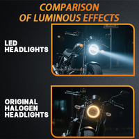 JIACHI Ampoule de phare de moto T19 LED DC 12V Bombillas LED H4 BA20D P15D 4LEDs Chip 10000lm 6000K 20W Ampoules