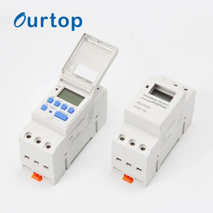 Electric Digital Timer switch with second setting din rail / 220v battery operated timer
