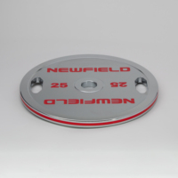 Disques de poids de compétition en acier chromé calibré +/- 10g, double poignée, 5kg 10kg 15kg 20kg 25kg, ensemble personnalisé pour haltérophilie commerciale