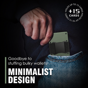Aluminum Slim Card Holder Front Pocket <b>Wallet</b> <b>for</b> <b>Men</b> Quick Access Cards Cash Strap Custom Logo Business RFID Blocking - Product Image 2