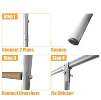 Nouveau perchoir de poulet 2 pièces de type A pour poulailler et lapin à usage domestique et au détail pour ferme de poulet