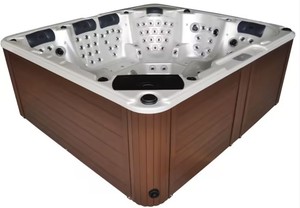 Grande baignoire à remous <span class=keywords><strong>portable</strong></span> avec bacs de relaxation intégrale pour la détente intérieure - Product Image 3