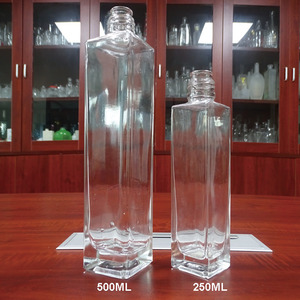 Huile d'olive givrée blanche carrée claire et vide <span class=keywords><strong>25cl</strong></span> bouteilles en <span class=keywords><strong>verre</strong></span> 250 ML d'huile - Product Image 4