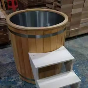 Bain plongeant froid en acier inoxydable de cèdre rouge en bois massif moderne d'extérieur pour la restauration d'athlètes - Product Image 5