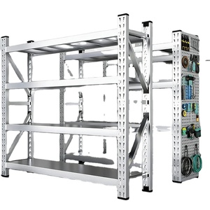 Étagère de rangement robuste en acier inoxydable à 4 niveaux réglables, type autoportant, pour garage et atelier - Product Image 4
