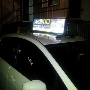 Letrero Luminoso Acrílico para Techo de <span class=keywords><strong>Taxi</strong></span>, Caja de Luz <span class=keywords><strong>Grande</strong></span> para Publicidad en Vehículos - Product Image 1