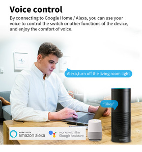 สวิตช์อัจฉริยะ Cozylife WiFi, รีโมทคอนโทรลผ่านแอพ, รองรับผู้ช่วยเสียง <span class=keywords><strong>Alexa</strong></span>, ใช้ได้กับระบบไฟฟ้าภายในบ้านทั่วโลก - Product Image 5