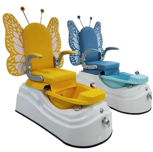 โซฟาทำเล็บเด็กดีไซน์ใหม่ ไฟ LED สีสันสดใส หรูหรา สีชมพู สำหรับร้านทำเล็บเด็ก เก้าอี้นวดสปาสำหรับเด็ก - Product Image 3