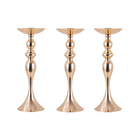 Centres de table de mariage hauts, porte-bougie doré, vase à fleurs, support à fleurs en métal blanc argenté pour décorations de tables de fête