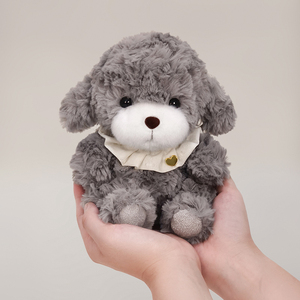 Nuovo arrivo piccolo cucciolo di peluche con bavaglino imbottito per bambini regalo di compleanno per dormire giocattolo morbido e scuro bavaglino cucciolo - Product Image 5