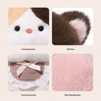 Peluche chat Zhuoqu Shirley Series, adorable poupée chaton en polyester, 31-50 cm, coussin à câliner pour filles pour dormir