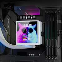 ICE APEX VISION S 360 WH Liquid Cooling Gaming Computer Case ARGB Ball Bearing Low Noise 28dB for Intel