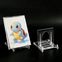 Supports de Présentation de Cartes de Haute Qualité en 2 Pièces, Porte-Cartes de Sport, Supports de Présentation de Cartes à Collectionner Réglables et Coulissants pour Collection TCG