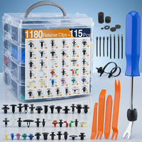 Werkslieferung: 1295-teiliges Sortiment an Auto-Befestigungsclips und -Nieten, Nylon-Clips, Stiftclips, Stoßstangen-Kit