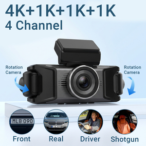 Cámara para Coche 4K 4CH GPS 90 °   Cámaras Laterales Giratorias 180 °   Cámara para Auto Delantera y Trasera 4k WiFi, DVR para Auto, Monitor de Estacionamiento, Cámara para Tablero de Auto - Product Image 2