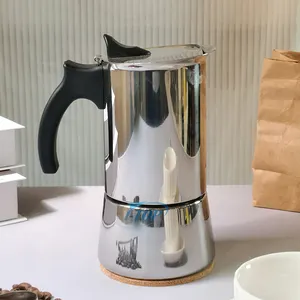 Atacado italiana cafetera mokapot conjunto fogão indução fogão italiano top alumínio mocha café expresso moka pot