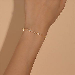 Pulsera Apilable de Plata de Ley 925 con Forma de Corazón y Circonita Cúbica 5A, Minimalista, Básica, para Uso Diario, para Mujer, Joyería de Moda - Product Image 5