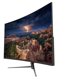 Moniteur <span class=keywords><strong>PC</strong></span> LCD incurvé de 23.8 <span class=keywords><strong>pouces</strong></span> avec taux de rafraîchissement de 75Hz et interface DP de résolution FHD pour ordinateur de bureau - Product Image 2