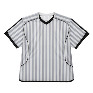 Maillot de football Healy Classic à rayures noires, léger, coupe ajustée, col original, style rétro, pour activités sportives en extérieur - Product Image 4