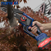 Scie à chaîne électrique sans fil Nanwei 8 pouces, outil de jardinage pour couper les branches et le bois, mini-scie sans balais