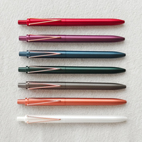 Pulpen Gel Klik dengan Logo Custom, Warna Matte Multi, Pulpen Promosi untuk Pameran, Hadiah Pemasaran, Grosir