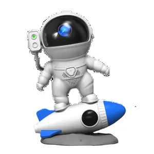 Rocket astronot Star proyektor lampu malam, proyektor Bluetooth Galaxy Speaker bintang Nebula