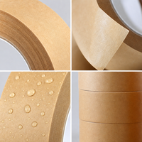 Ruban adhésif en papier kraft biodégradable imprimé sur mesure, ruban d'emballage acrylique haute adhérence pour la fermeture de cartons, OEM