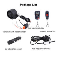 Vjoy Sirène d'Alarme de Voiture Bidirectionnelle, Installation Gratuite, Systèmes d'Alarme Auto Sans Fil DIYV2 12V 24V, Pièces Intelligentes pour Voiture