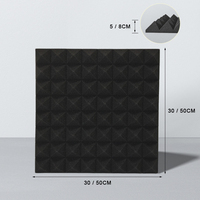 Panneaux acoustiques de conception pyramidale coton insonorisé en polyuréthane pour la cabine vocale de bureau améliore la clarté et l'insonorisation de la pièce