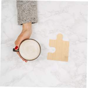 تصميم جديد 4 قسم لغز مزيج من خشب الخيزران ، مكان وضع زجاجة زجاجية - Product Image 4