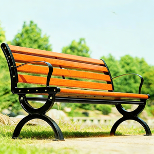 Chaises de <span class=keywords><strong>jardin</strong></span> modernes pour les espaces publics, en <span class=keywords><strong>bois</strong></span> massif, en <span class=keywords><strong>bois</strong></span> composite, avec dossier en <span class=keywords><strong>fonte</strong></span>, sièges confortables, <span class=keywords><strong>banc</strong></span> de patio - Product Image 2