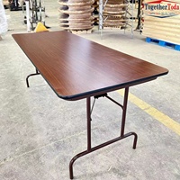 Table de conférence en bois de style européen table d'étude de réception de l'auditorium scolaire table de formation pliante portable en bois