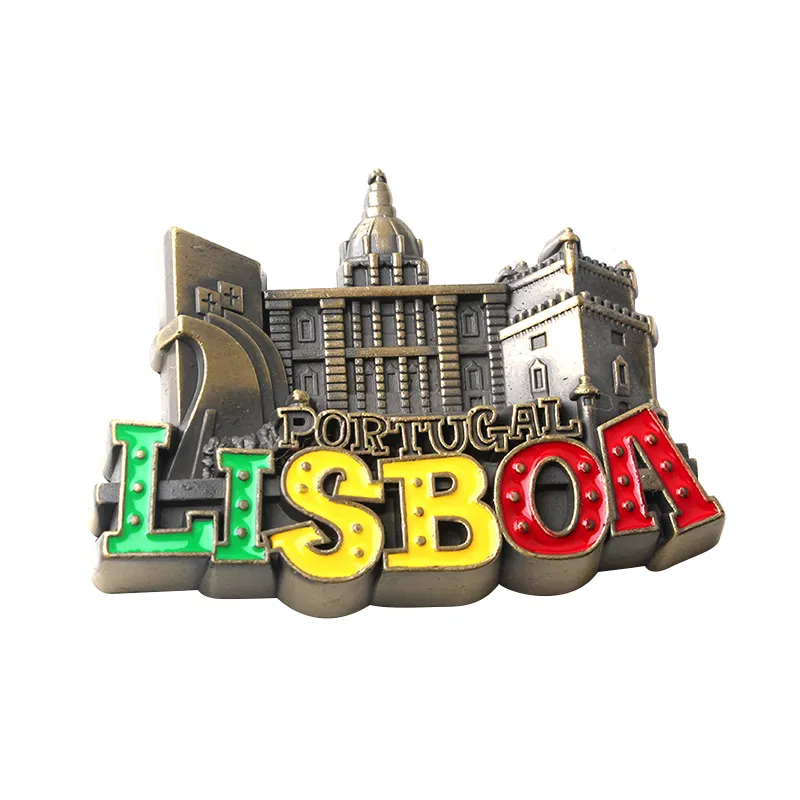 Creatieve Lissabon Koelkastmagneet Souvenir Zinklegering Craft Gift Kleine Gift Wereld Reizen Collectie 3D Metaal Magneet