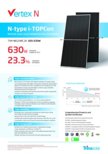 Panel Solar Trina de 132 Celdas, Alta Potencia de hasta 625W, Módulo Monocristalino con Tecnología N-type I-TOPCon, 620W 610W 600W - Product Image 2