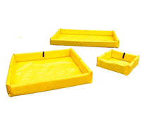 Liyuan Étang de canard pliant 5ft * 5ft Mur de berme de confinement de déversement d'huile portable pour site en béton et zone d'aquaculture