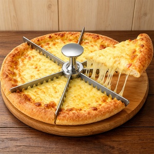 Cortador de Pizza Manual de Aluminio, Cortador de Pastel y Tartas con Cuchillas Dentadas Afiladas para Cocina y Restaurante - Product Image 5
