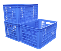 Panier en plastique 500*355*275mm Caisse en plastique à mailles de bonne qualité pour fruits et légumes