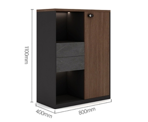 Phong cách Hiện Đại Văn phòng Tủ hồ sơ tủ khóa thấp với bảng gỗ và khóa phân vùng công ty tường Bên Tường Tủ hồ sơ - Product Image 4