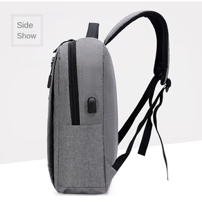 Sac à dos pour ordinateur portable avec logo imprimé, pour affaires et loisirs, avec port USB, fermeture éclair étanche, sac de voyage imperméable - Product Image 4